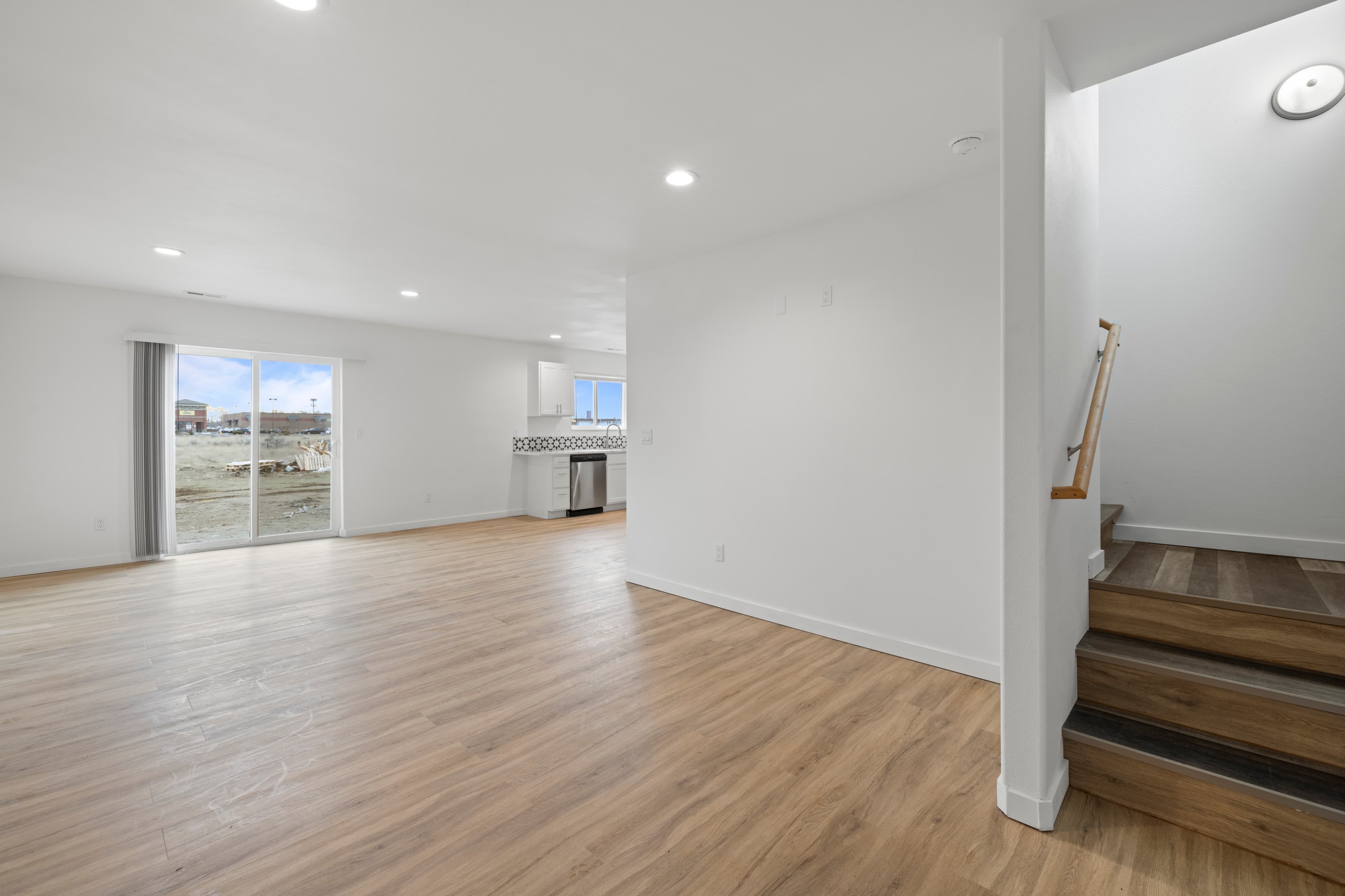 In-unit laundry and storage area inside a Marina Shore Villas townhome