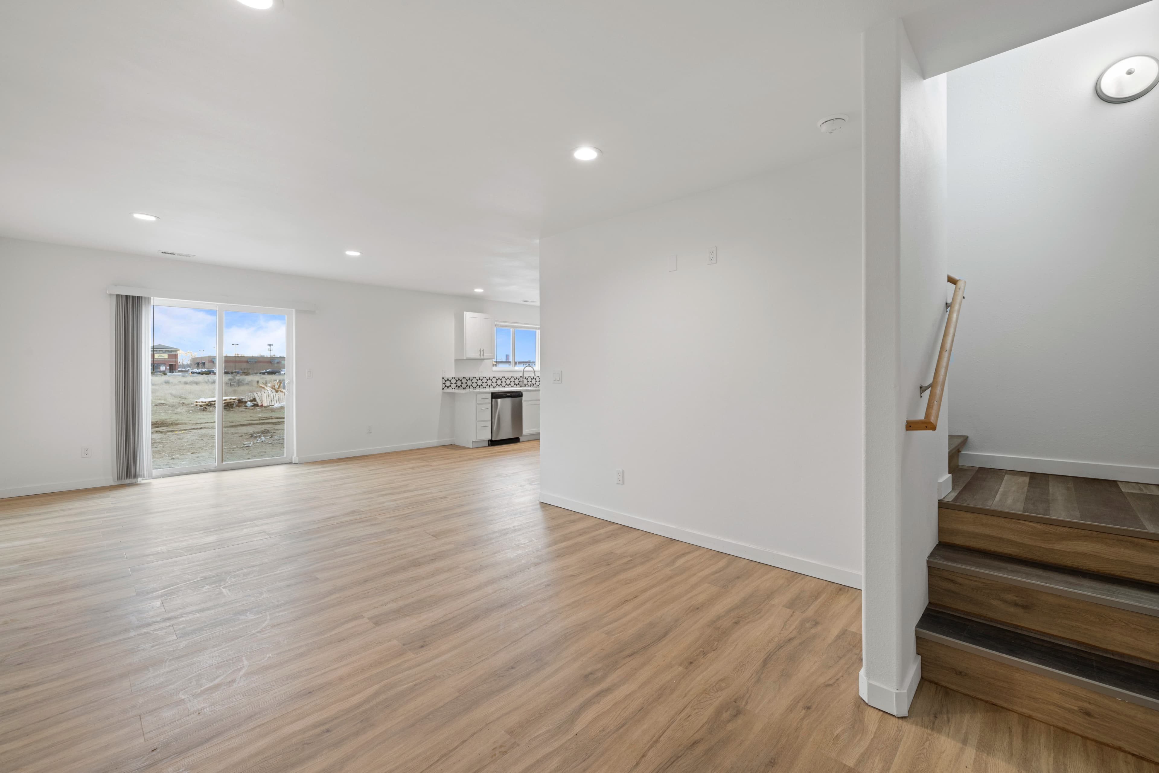 In-unit laundry and storage area inside a Marina Shore Villas townhome